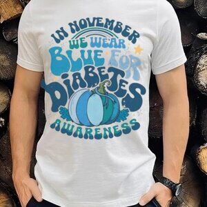 Diabetes Awareness In November We Wear Blue Graphic T-Shirt 78